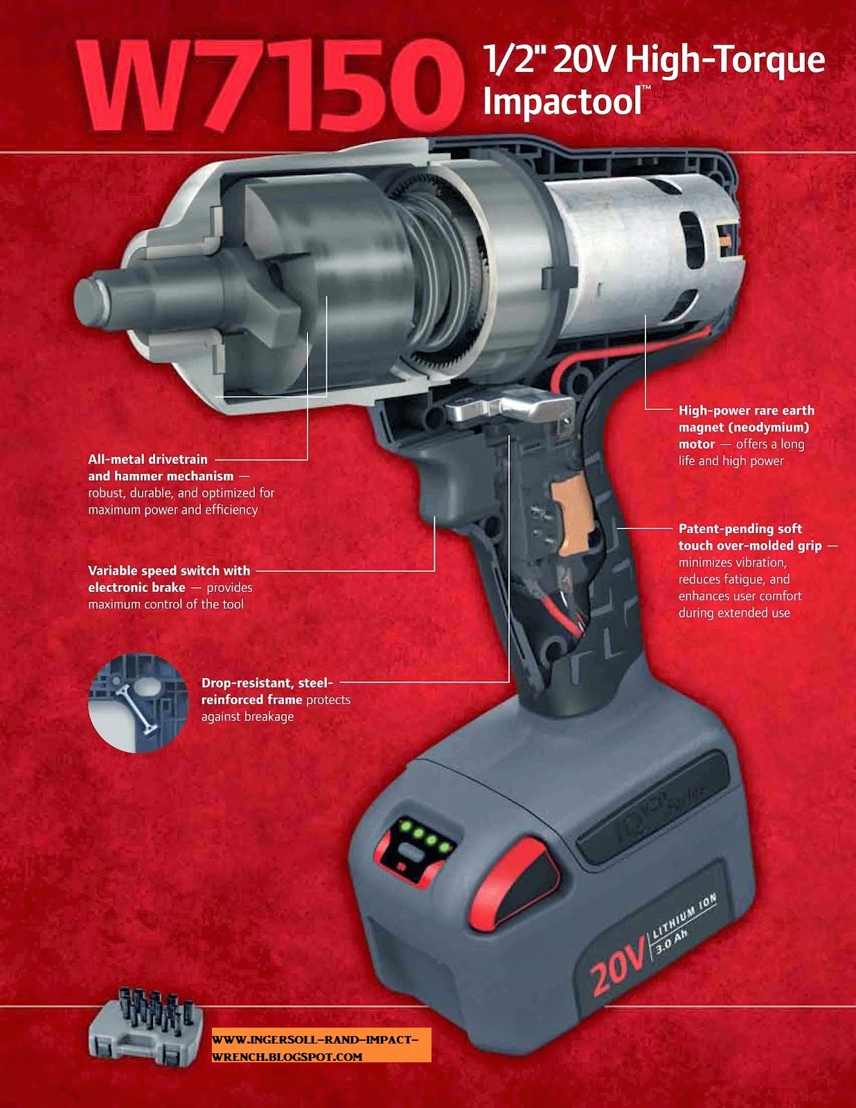 Ingersoll Rand Impact Wrench W 7150 Cordless