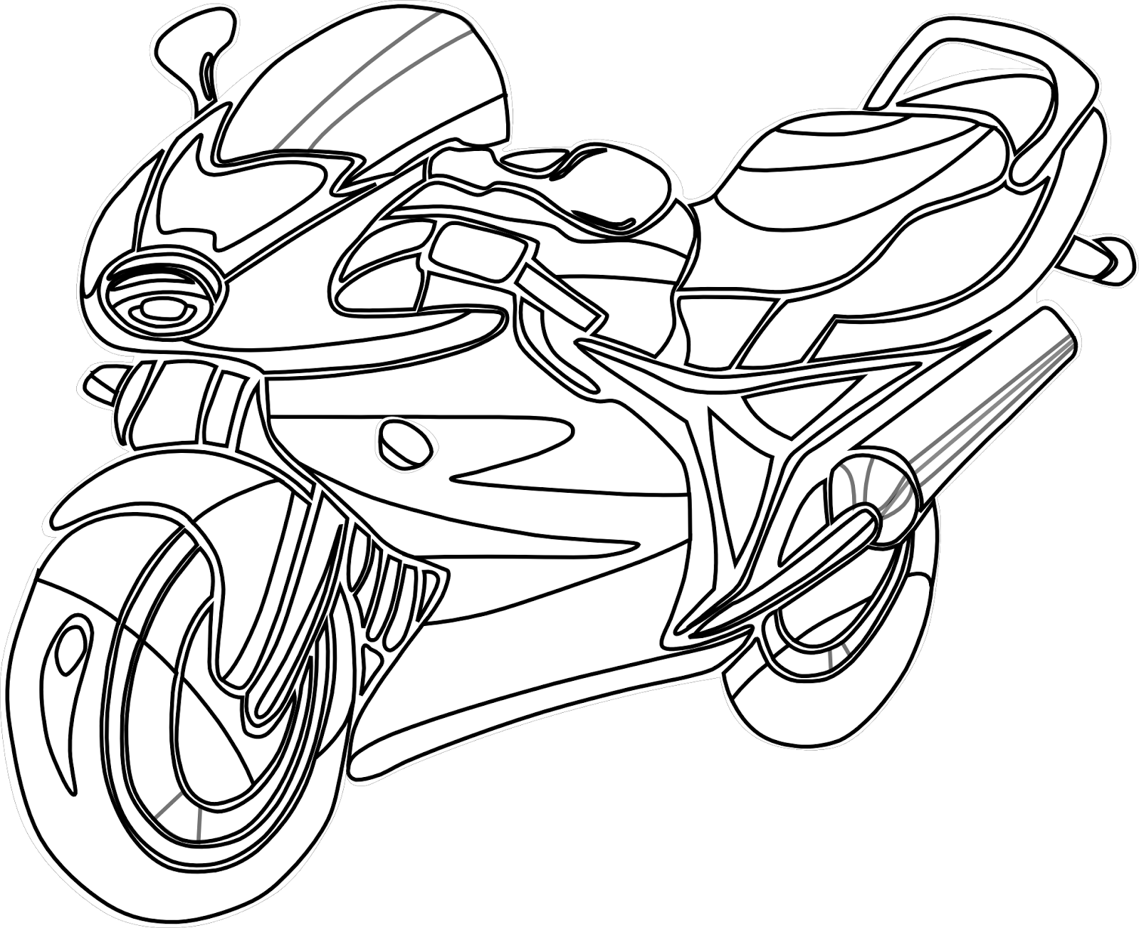 Gambar Sepeda Motor Untuk Di Warnai Terbaik Gentong Modifikasi