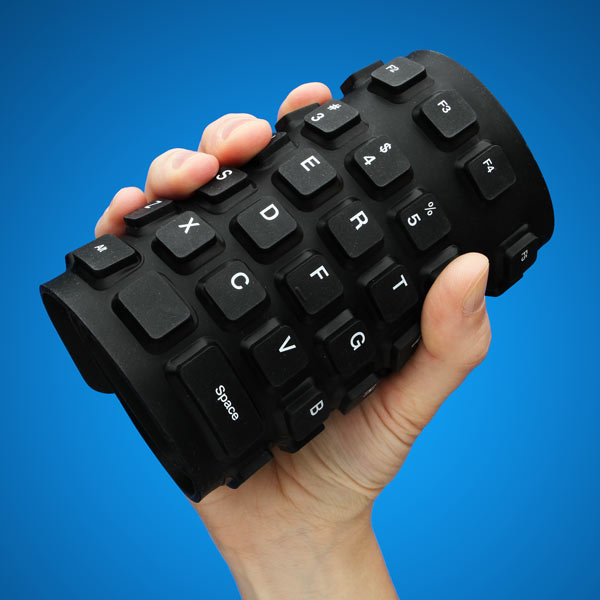 Hidden Lion's RollUp Keyboard Fullsized USB Keyboard Ideal for