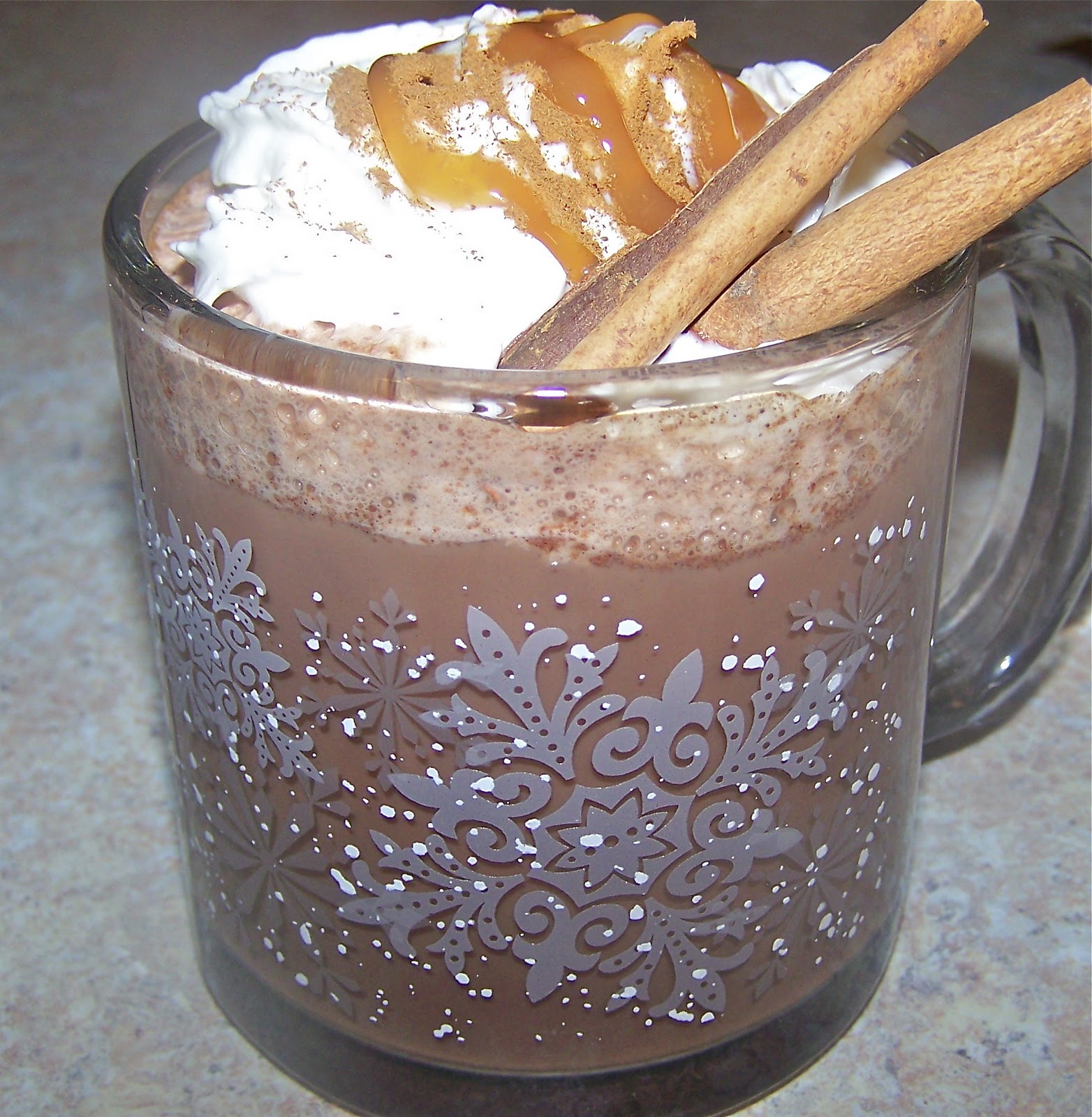 Little Mommy, Big Appetite Homemade Caramel Cinnamon Hot Chocolate