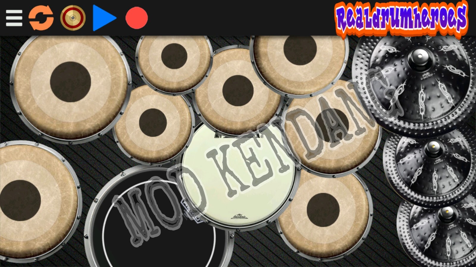 REAL DRUM HEROES Download Aplikasi Real drum mod Kendang.