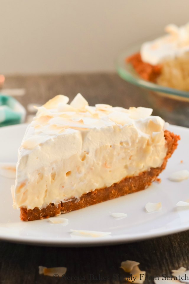 Coconut Pudding Cheesecake is a sweet creamy dessert recipe from Serena Bakes Simply From Scratch.