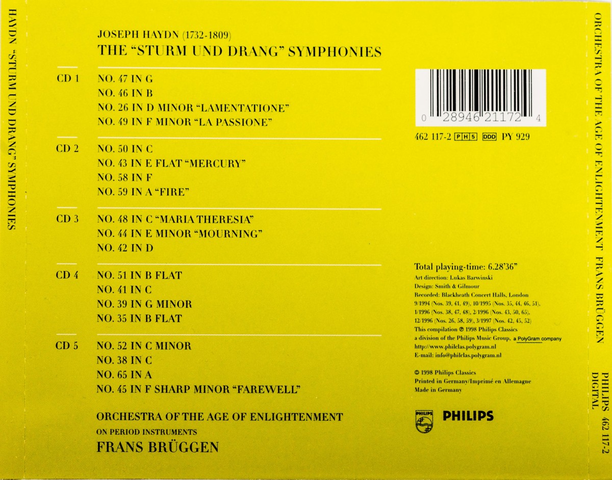 makdelart classique Haydn 'Sturm und Drang' Symphonies (Frans