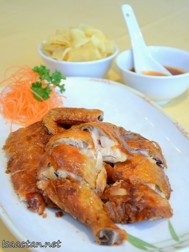 Roasted Chicken with Ngar Koo Chips and Thai Chili Sauce