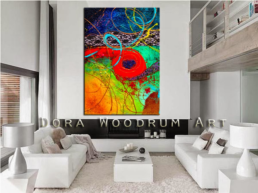 Abstract Painting "Positive Energy" by Dora Woodrum