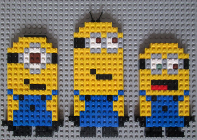 MOC LEGO Mosaico Minions Stuart, Kelvin e Bob
