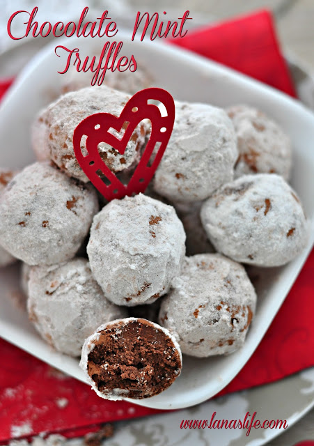 Whatever your answer is, this recipe for Chocolate Mint Truffles is one that will make you all happy because you can adjust the type of chocolate to your preference.  It's also so ~tinkin' easy to make that you can leave this recipe out and your kiddos and even your husband can make them for their favorite Valentine, that's YOU, without any worries in the kitchen.  It's a pretty much no-fail recipe!