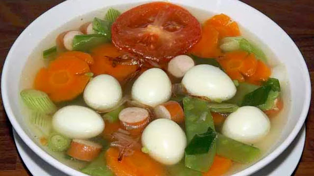 Sayur Sup Telur Puyuh Sayur Sup Telur Puyuh