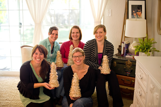 DIY music sheet covered Christmas trees