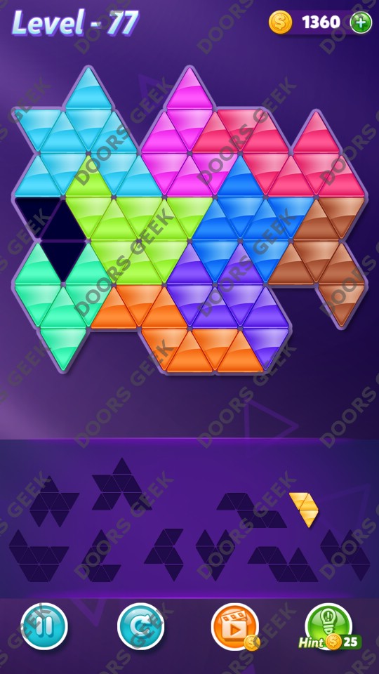 Block! Triangle Puzzle Master Level 77 Solution Doors Geek