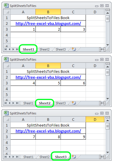 SplitSheetsToFiles_01_3_Sheets_Free-Excel-VBA.Blogspot.com