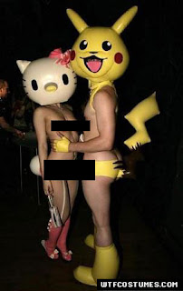 Hello Kitty rave girl Halloween costume with Pikachu costume