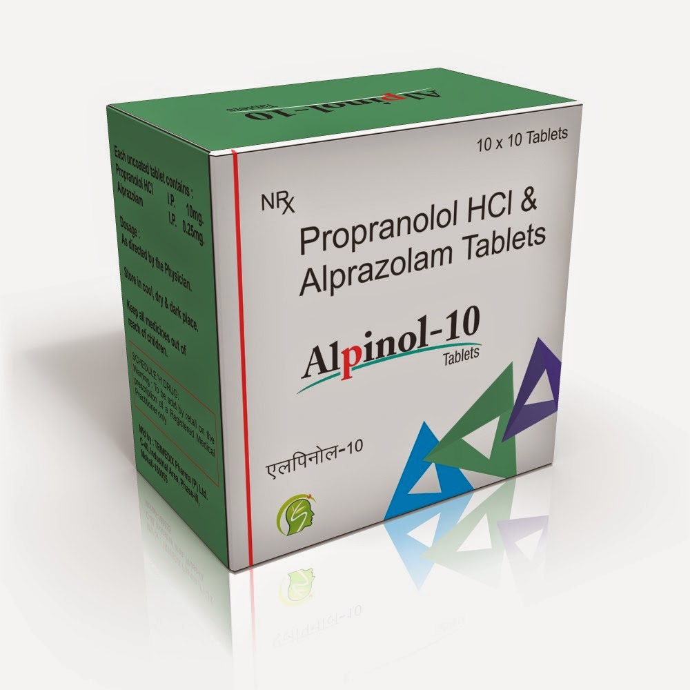 Alpinol-10,20 (Alprazolam 0.25mg + Propranolol 10mg, 20mg)
