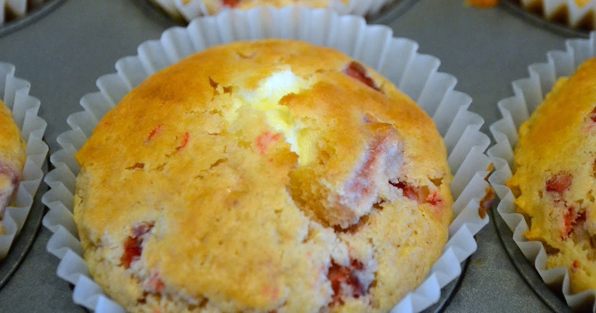A Taste of Alaska: Cheesecake filled Strawberry Muffins