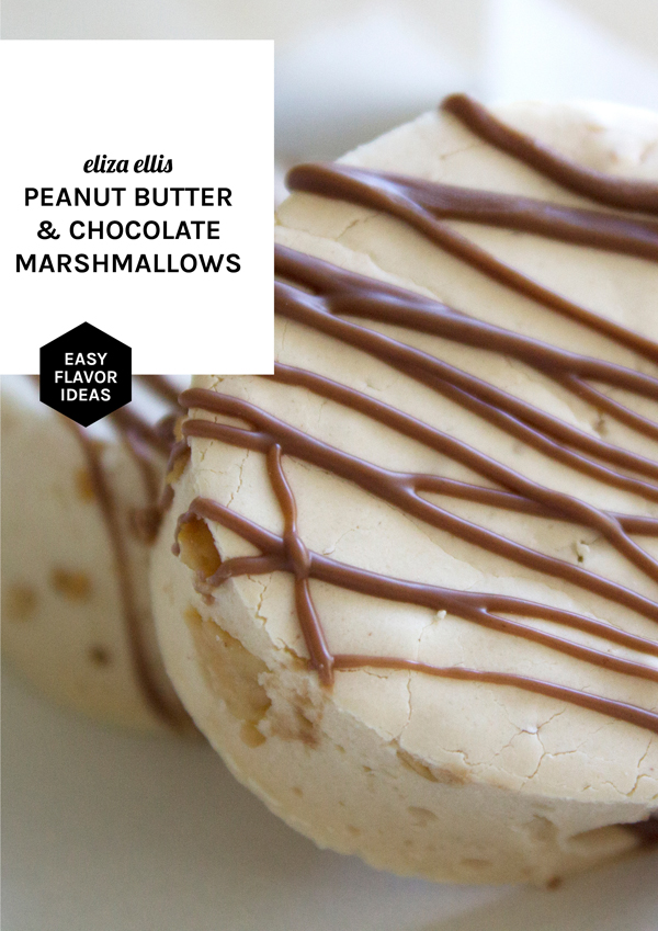 Peanut Butter & Chocolate Homemade Marshmallows - Easy Flavor Ideas by Eliza Ellis