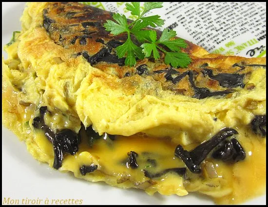 Mon tiroir à recettes - Blog de cuisine: Omelette aux trompettes de la mort