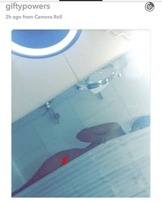 Gifty Shares Semi-n*de Bathroom Selfie on Instagram