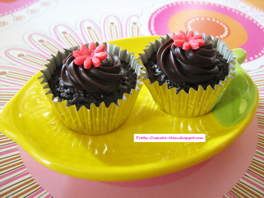 Pretty Cupcake Ideas Floral Mini Brownies