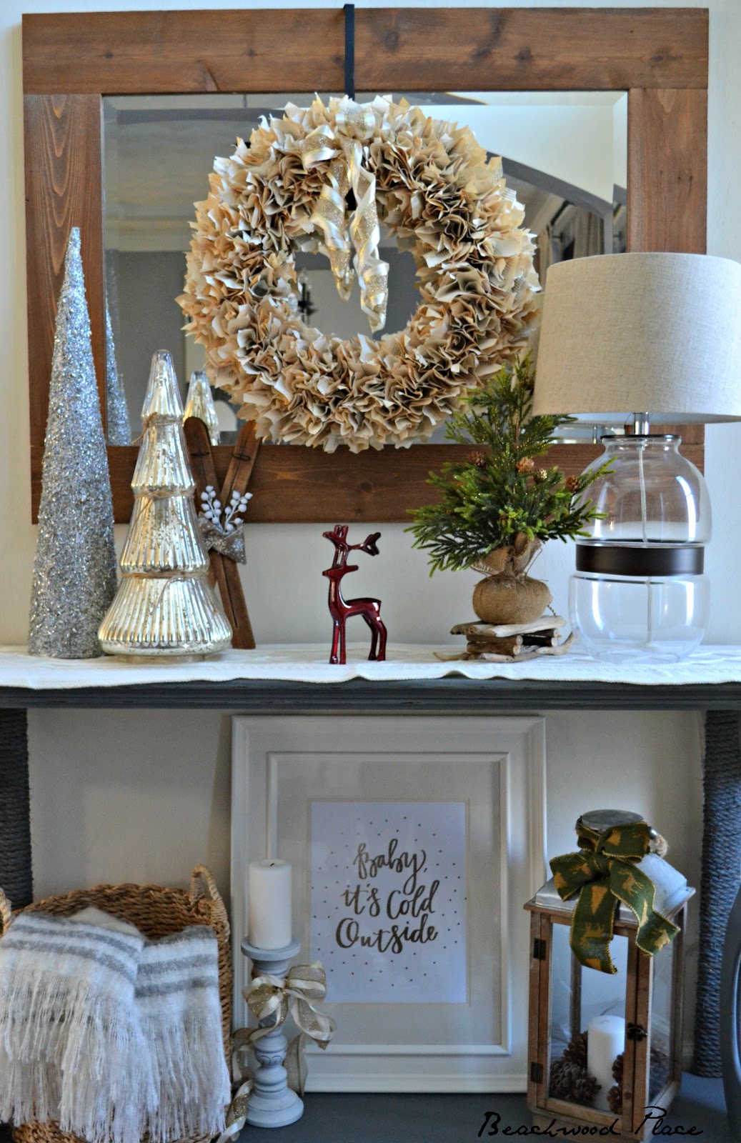 Beachwood Place: Christmas Book Page Wreath