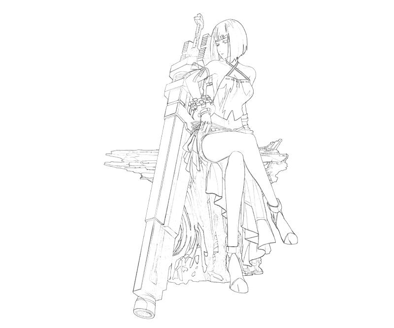Gods Eater Burst Sakuya Weapon Art Paper