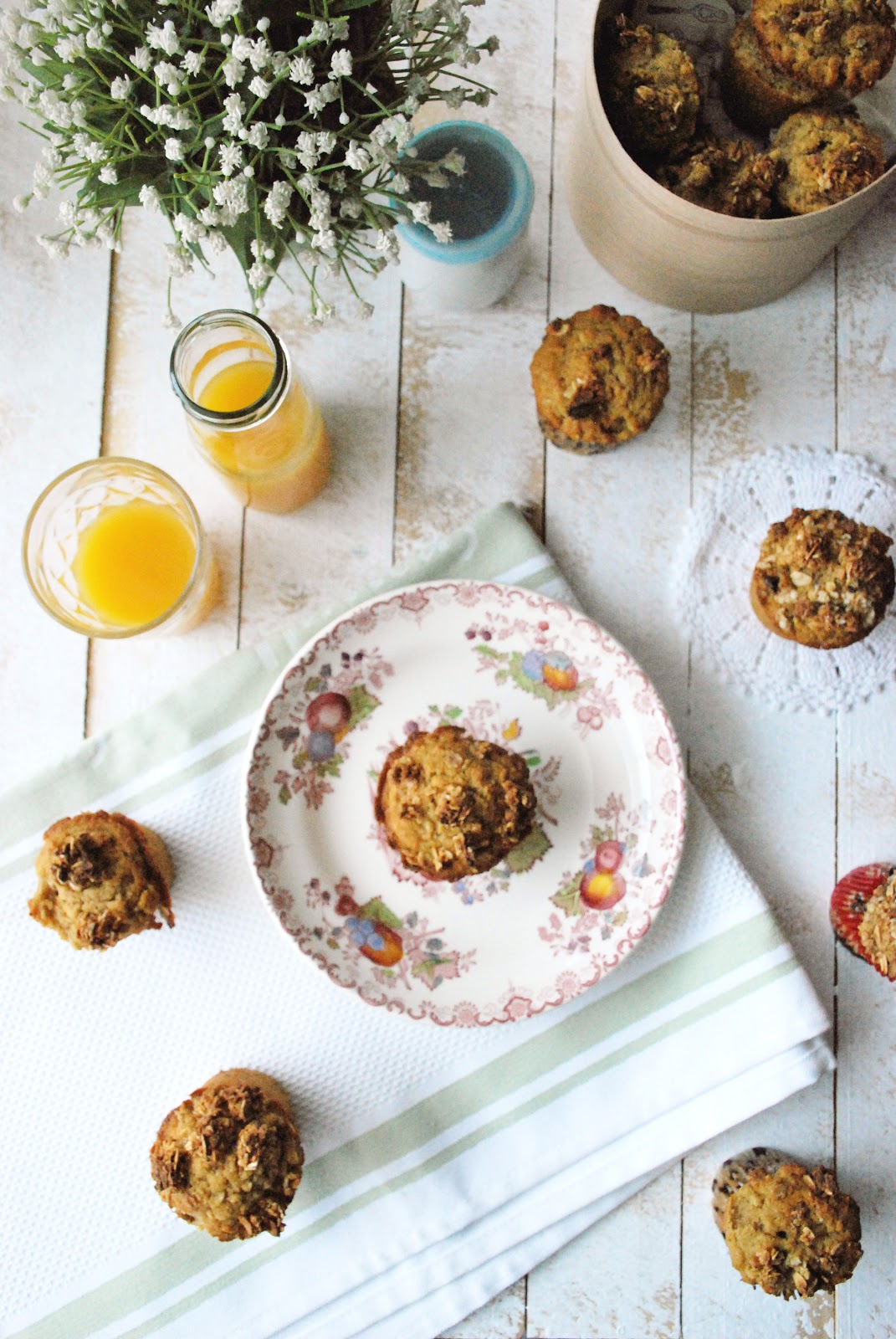 Muffins de manzana y canela con harina de coco — Chez Silvia