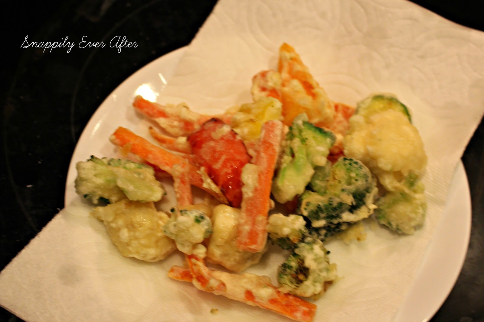 Snappily Ever After Vegetables Tempura with Soy Ginger Sauce