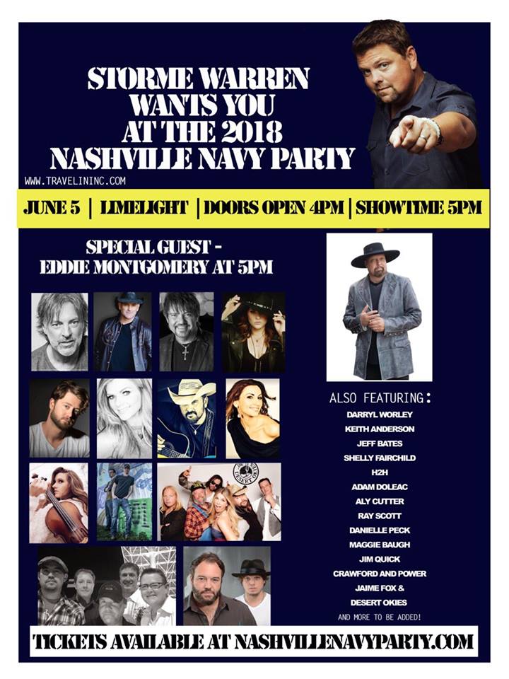 Eddie Montgomery Added to Nashville Navy Party Lineup! Tickets