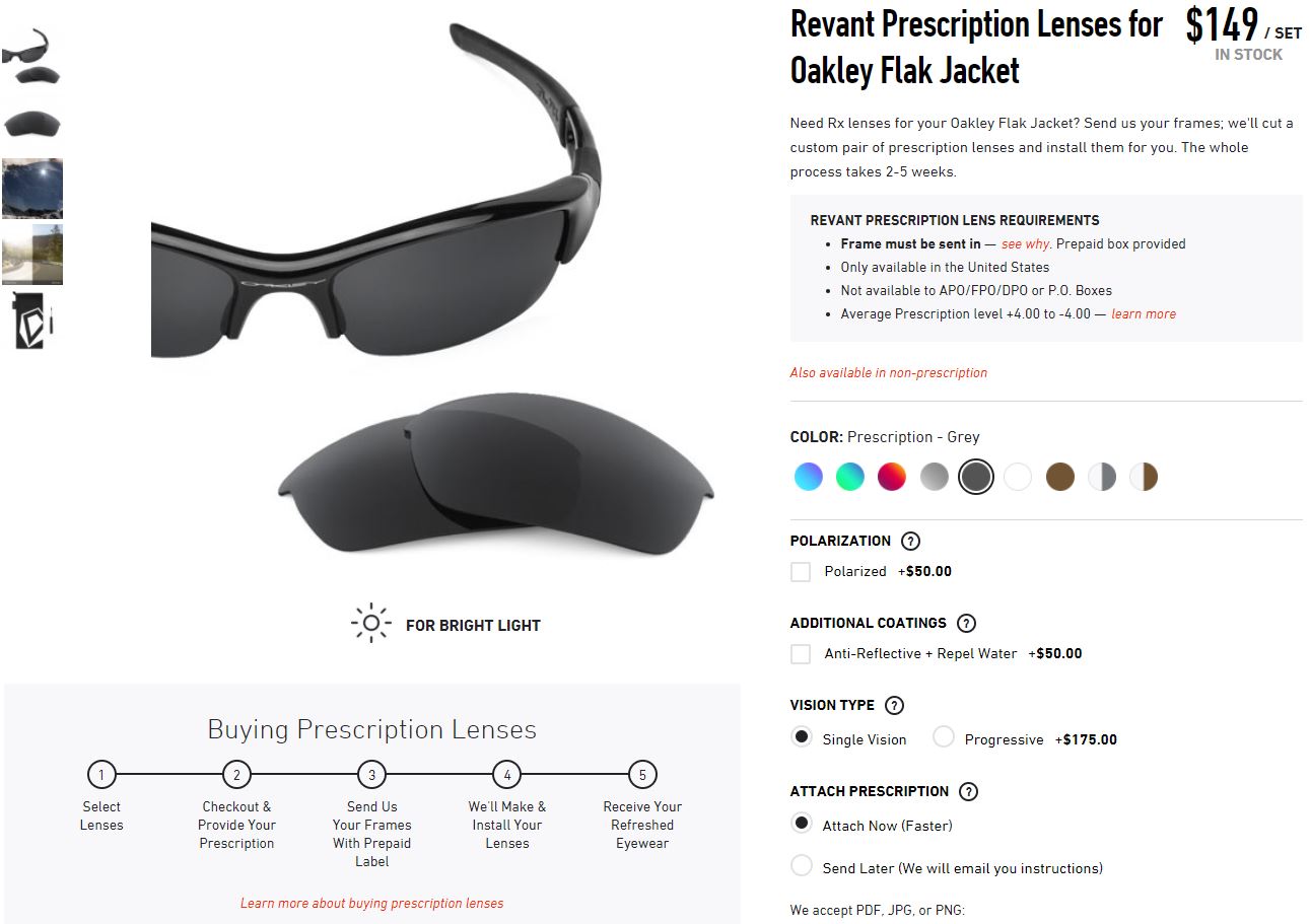 Road Trail Run Revant Optics Replacement Prescription Sport Lenses