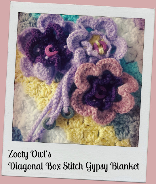 Diagonal Box Stitch Crochet Blanket