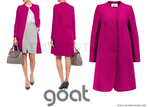 Crown Princess Mary wore Goat Fashion Wool Crepe Coat