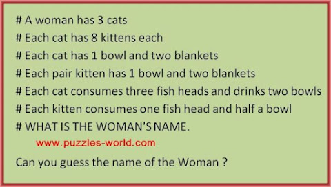 A woman has 3 cats.