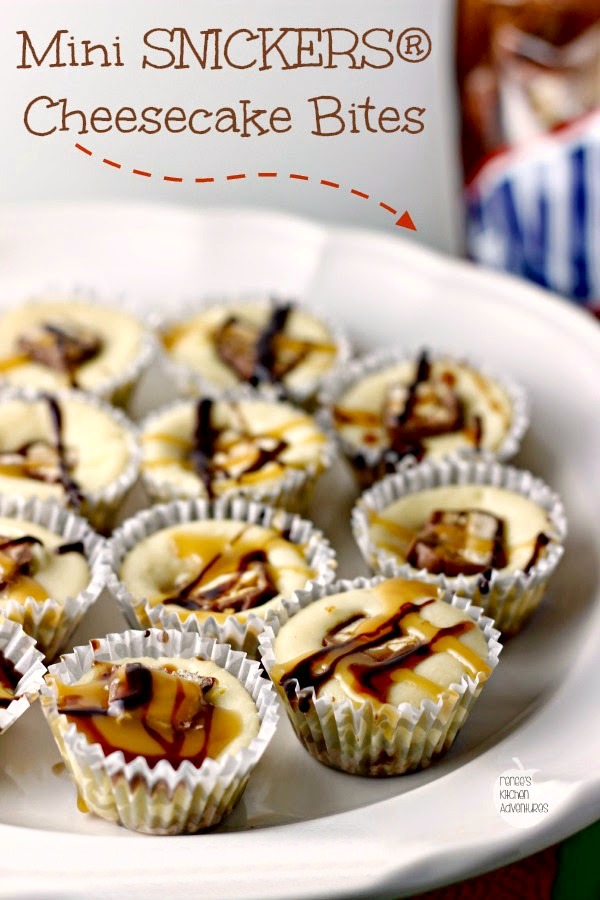 Mini SNICKERS Cheesecake Bites
