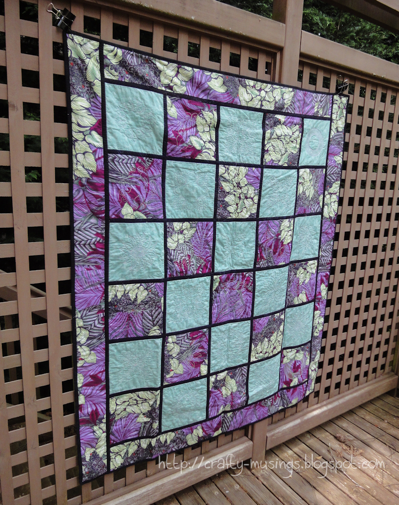 Crafty Musings Reversible Embroidered Quilt