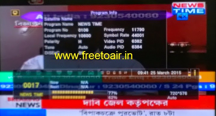 News Time Bangla Channel FTA from ABS-2 Satellite (Ku-Band)
