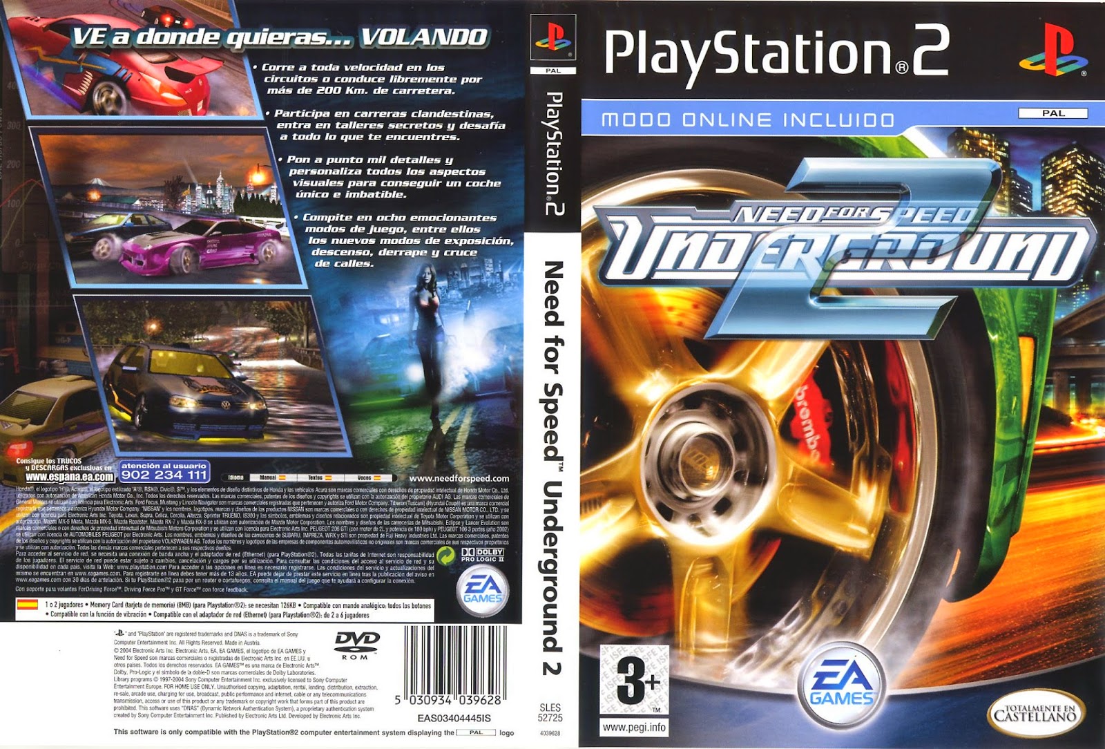 Coleccion Caratulas PS2 Need for Speed Underground 2 Coleccion Caratulas PS2 Need for Speed Underground 2