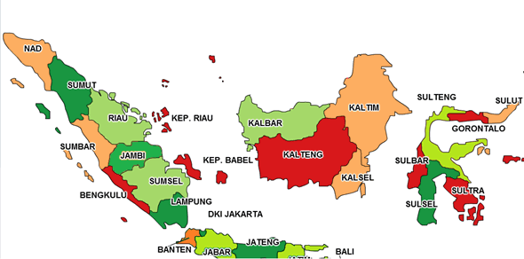 Batas Batas 34 Provinsi di Indonesia Mikirbae