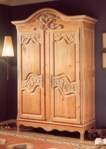 lemari pakaian kayu jati 2 pintu antik