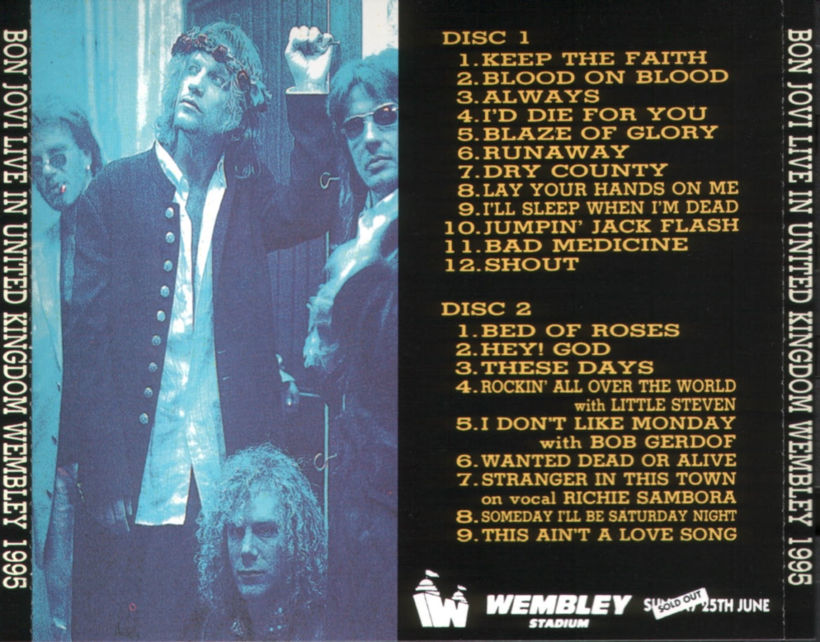 Rock Anthology Bon Jovi Live In United Kingdom Wembley (19950625) FLAC