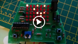 The LEDs scroll from right to left displaying a pattern