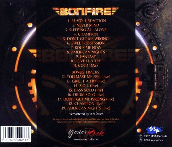 BONFIRE - Fire Works [YesterRock remaster +8] back