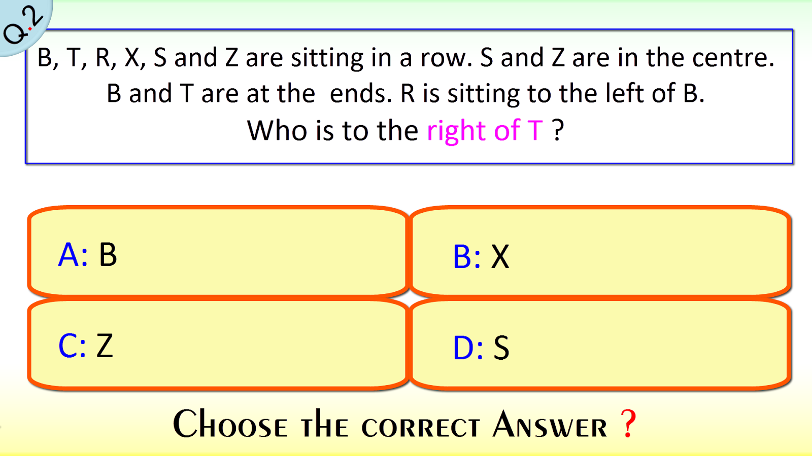 Reasoning Aptitude Test Questions And Answers