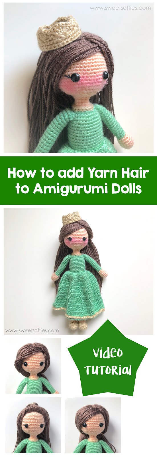 amigurumi doll hair