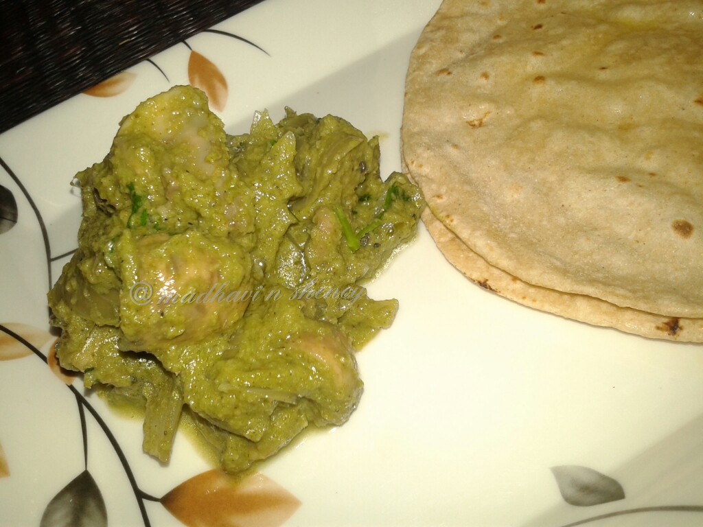 Madhavi 's cooking Mushroom Coriander Green Masala