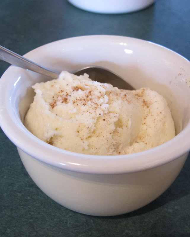 Maple syrup and vanilla ice cream