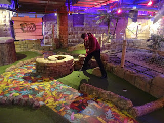 The Lost Valley Adventure Golf course in the Amazonia Play Centre at the Market Place in Bolton