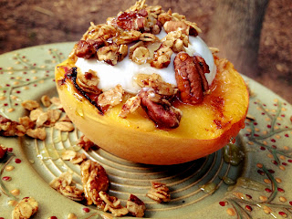 Waking Up In Lala Land: Clean Grilled Peach Dessert