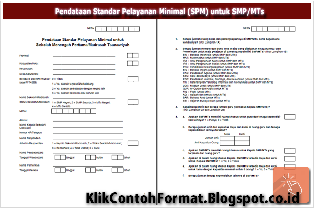 Download Instrument Pendataan Standar Pelayanan Minimal untuk SMP dan MTs.pdf