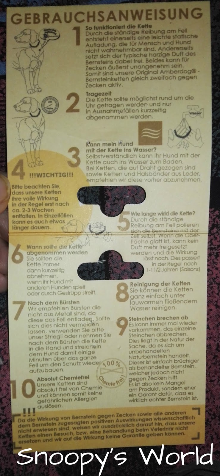 Snoopy�s World ZECKENSCHUTZ (5/7) Vinx mit Geraniol BIOCIDE Halsband