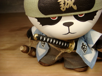 Ornery & Bloodshot Panda Shinsengumi Custom 8” Dunny by Huck Gee