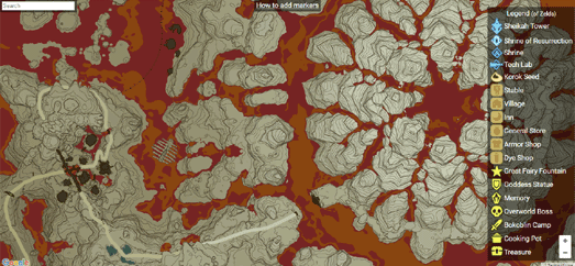 Cartography of Zelda: Breath of the Wild